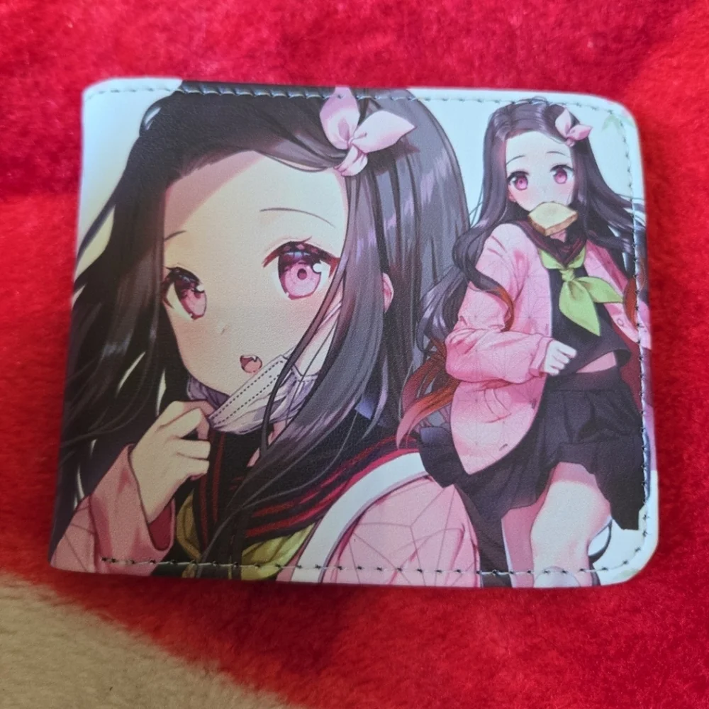 New demon slayer anime manga leather wallet